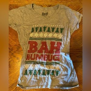 Grey Christmas pajama night shirt medium